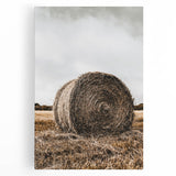 Farmhouse Wall Art - Rustic Hay Bale with Vintage Country Charm