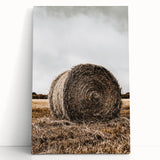Farmhouse Wall Art - Rustic Hay Bale with Vintage Country Charm