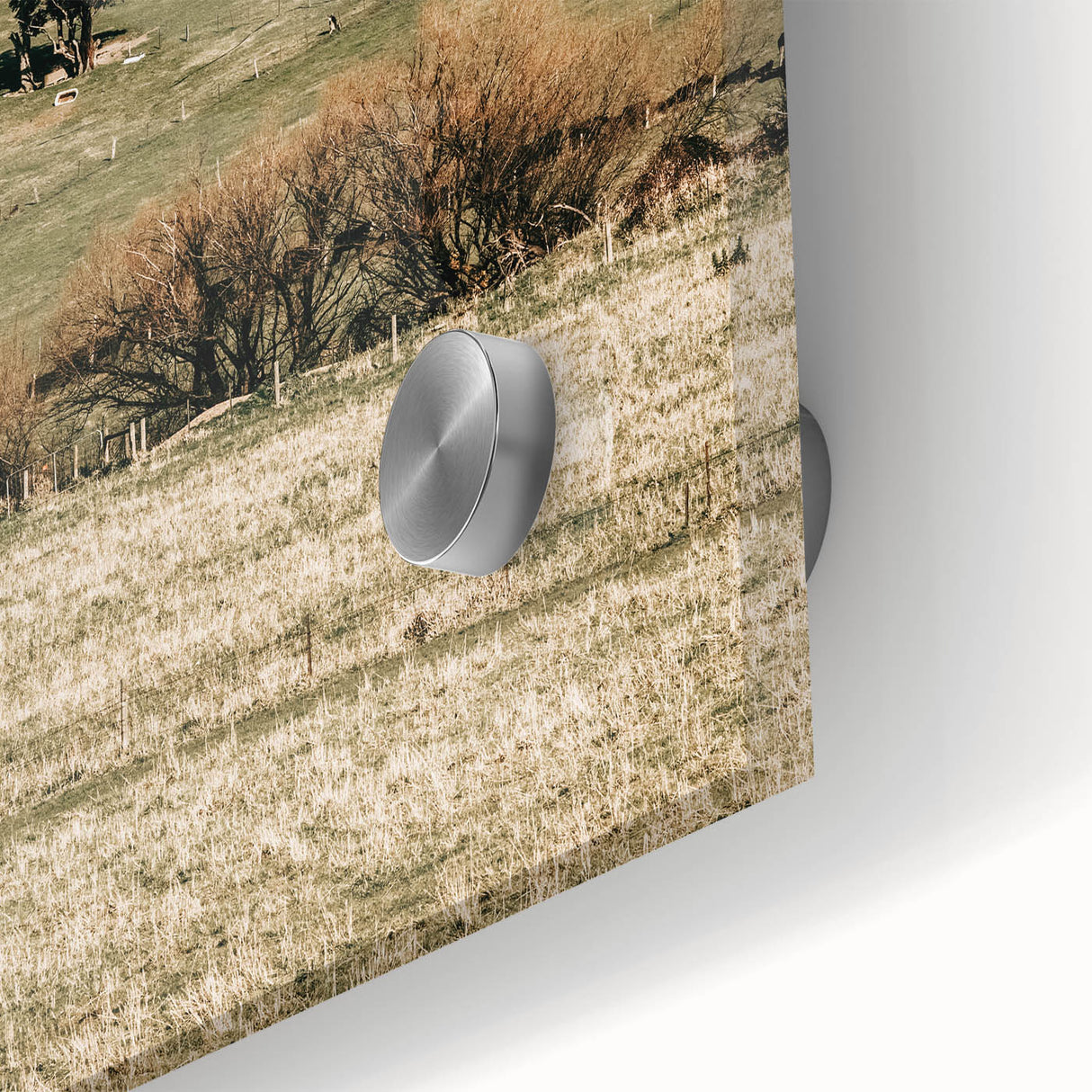 Farmhouse Wall Art - Vintage Country Home with Rolling Green Hills