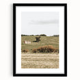 Farmhouse Wall Art - Vintage Country Home with Rolling Green Hills