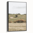 Farmhouse Wall Art - Vintage Country Home with Rolling Green Hills