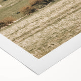 Farmhouse Wall Art - Vintage Country Home with Rolling Green Hills