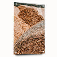 Farmhouse Wall Art - Rustic Close-Up of Hay Bales with Country Charm
