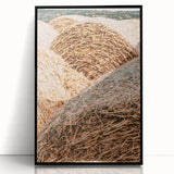 Farmhouse Wall Art - Rustic Close-Up of Hay Bales with Country Charm