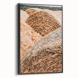 Farmhouse Wall Art - Rustic Close-Up of Hay Bales with Country Charm