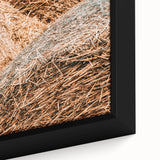 Farmhouse Wall Art - Rustic Close-Up of Hay Bales with Country Charm
