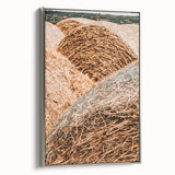 Farmhouse Wall Art - Rustic Close-Up of Hay Bales with Country Charm