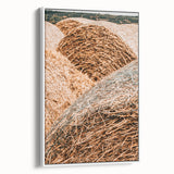 Farmhouse Wall Art - Rustic Close-Up of Hay Bales with Country Charm