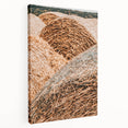 Farmhouse Wall Art - Rustic Close-Up of Hay Bales with Country Charm