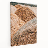 Farmhouse Wall Art - Rustic Close-Up of Hay Bales with Country Charm