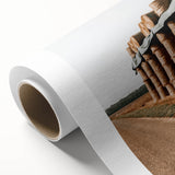 Farmhouse Wall Art - Stacked Hay Bales by Country Road with Rustic Charm