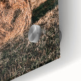 Farmhouse Wall Art - Serene Hay Bale in Field with Rustic Country Charm