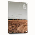 Farmhouse Wall Art - Rustic Plowed Field with Country Farmhouse Charm