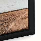 Farmhouse Wall Art - Rustic Plowed Field with Country Farmhouse Charm