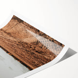 Farmhouse Wall Art - Rustic Plowed Field with Country Farmhouse Charm