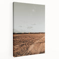 Farmhouse Wall Art - Rustic Plowed Field with Country Farmhouse Charm