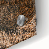 Farmhouse Wall Art - Rustic Hay Bale in Golden Field with Country Charm