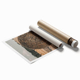 Farmhouse Wall Art - Rustic Hay Bale in Golden Field with Country Charm