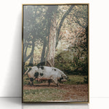 Farmhouse Wall Art - Rustic Pig in Wooded Path with Country Farm Charm