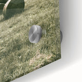 Farmhouse Wall Art - Serene Hay Bales in Open Field with Rustic Charm