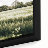 Farmhouse Wall Art - Tranquil Green Field with Trees and Rustic Charm