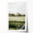 Farmhouse Wall Art - Tranquil Green Field with Trees and Rustic Charm
