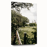 Farmhouse Wall Art - Scenic Tree-Lined Field with Rustic Country Charm