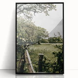 Farmhouse Wall Art - Scenic Tree-Lined Field with Rustic Country Charm
