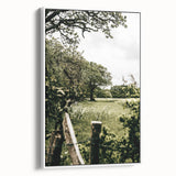 Farmhouse Wall Art - Scenic Tree-Lined Field with Rustic Country Charm