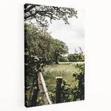 Farmhouse Wall Art - Scenic Tree-Lined Field with Rustic Country Charm