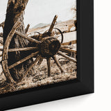 Rustic Farmhouse Wall Art - Antique Wagon Wheel Country Style Decor