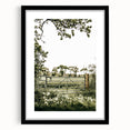 Farmhouse Wall Art - Tranquil Farm Gate with Rustic Countryside Charm