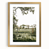 Farmhouse Wall Art - Tranquil Farm Gate with Rustic Countryside Charm