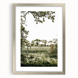 Farmhouse Wall Art - Tranquil Farm Gate with Rustic Countryside Charm