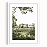 Farmhouse Wall Art - Tranquil Farm Gate with Rustic Countryside Charm