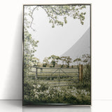 Farmhouse Wall Art - Tranquil Farm Gate with Rustic Countryside Charm