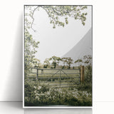 Farmhouse Wall Art - Tranquil Farm Gate with Rustic Countryside Charm