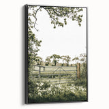 Farmhouse Wall Art - Tranquil Farm Gate with Rustic Countryside Charm