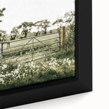 Farmhouse Wall Art - Tranquil Farm Gate with Rustic Countryside Charm