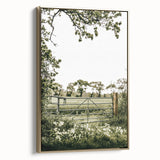 Farmhouse Wall Art - Tranquil Farm Gate with Rustic Countryside Charm