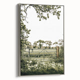Farmhouse Wall Art - Tranquil Farm Gate with Rustic Countryside Charm