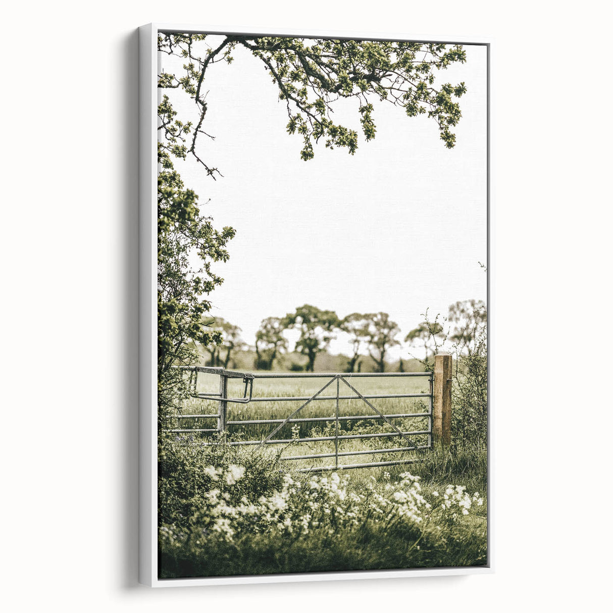 Farmhouse Wall Art - Tranquil Farm Gate with Rustic Countryside Charm