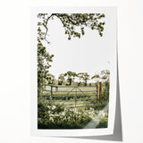 Farmhouse Wall Art - Tranquil Farm Gate with Rustic Countryside Charm