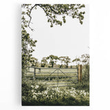 Farmhouse Wall Art - Tranquil Farm Gate with Rustic Countryside Charm