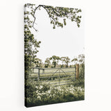 Farmhouse Wall Art - Tranquil Farm Gate with Rustic Countryside Charm