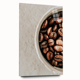 Farmhouse Wall Art - Rustic Coffee Beans Close-Up with Vintage Charm