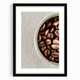Farmhouse Wall Art - Rustic Coffee Beans Close-Up with Vintage Charm