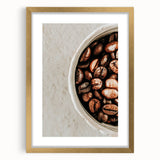 Farmhouse Wall Art - Rustic Coffee Beans Close-Up with Vintage Charm