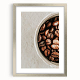 Farmhouse Wall Art - Rustic Coffee Beans Close-Up with Vintage Charm