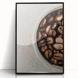 Farmhouse Wall Art - Rustic Coffee Beans Close-Up with Vintage Charm